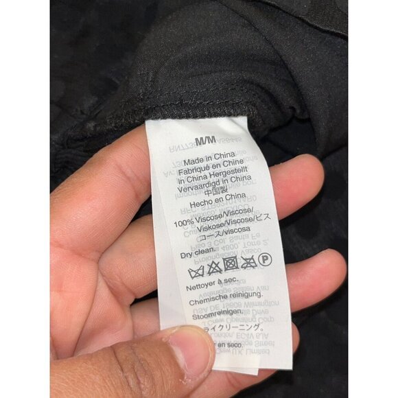 Madewell Drapey Jacquard Huston Pull-On Crop Pants  Women's Size M - Picture 10 of 11